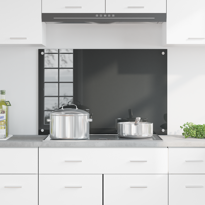 Schienale Cucina Grigio Scuro 90x60x0,6 cm in Vetro Temperato