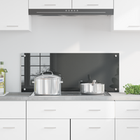 Schermo da Cucina  Grigio Scuro 100x40x0,6 cm Vetri Temperati