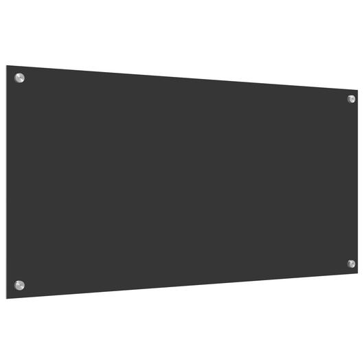 Schienale Cucina Grigio Scuro 100x50x0,6 cm Vetro Temperato