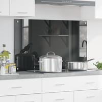 Schienale da cucina  grigio scuro 100x60x0,6 cm in vetro temperato