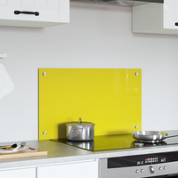 Schienale Cucina Giallo 70x40x0,6 cm Vetro Temperato