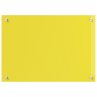 Schienale per Cucina Giallo 70x50x0,6 cm in Vetro Temperato di