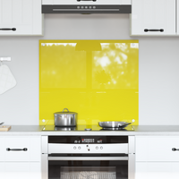 Schienale da Cucina Giallo 70x60x0,6 cm in Vetro Temperato -