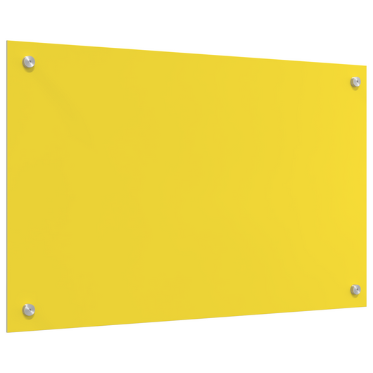 schienale cucina  giallo 80x50x0,6 cm vetro temperato