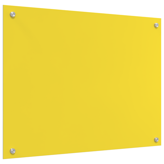 Schienale da Cucina Giallo 80x60x0,6 cm in Vetro Temperato