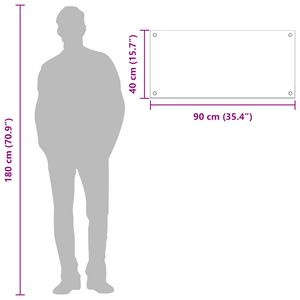 Schienale Cucina Giallo 90x40x0.6 cm Vetro Temperato