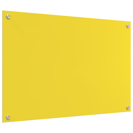 Splashback cucina  Giallo 90x60x0,6 cm in vetro temperato