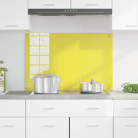 Splashback cucina  Giallo 90x60x0,6 cm in vetro temperato
