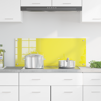 Schienale Cucina  Giallo 100x40x0.6 cm Vetro Temperato