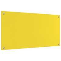 Schienale da cucina  Giallo 100x50x0,6 cm in vetro temperato