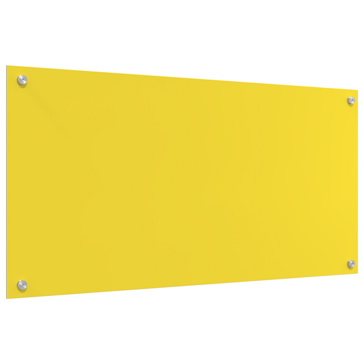 Schienale da cucina  Giallo 100x50x0,6 cm in vetro temperato