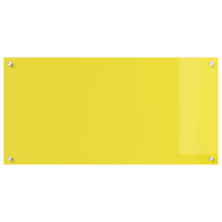Schienale da cucina  Giallo 100x50x0,6 cm in vetro temperato
