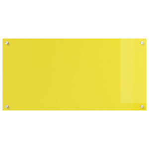 Schienale da cucina  Giallo 100x50x0,6 cm in vetro temperato