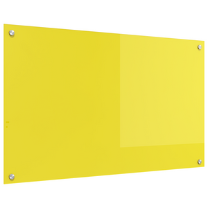 Schienale Cucina Giallo 100x60x0,6 cm in Vetro Temperato di