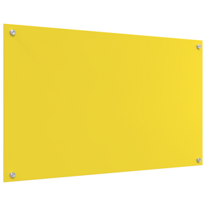 Schienale Cucina Giallo 100x60x0,6 cm in Vetro Temperato di