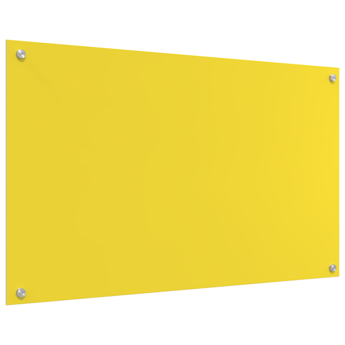 Schienale Cucina Giallo 100x60x0,6 cm in Vetro Temperato di