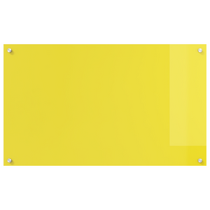 Schienale Cucina Giallo 100x60x0,6 cm in Vetro Temperato di