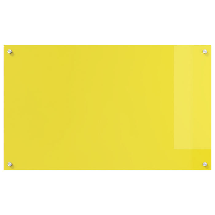 Schienale Cucina Giallo 100x60x0,6 cm in Vetro Temperato di