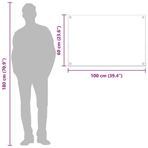Schienale Cucina Giallo 100x60x0,6 cm in Vetro Temperato di