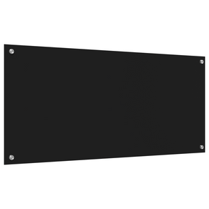 Paraforno per Cucina  Nero 110x50x0,6 cm in Vetro Temperato