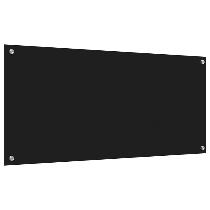 Paraforno per Cucina  Nero 110x50x0,6 cm in Vetro Temperato