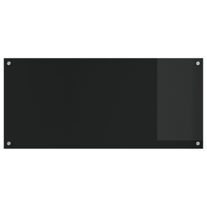 Paraforno per Cucina  Nero 110x50x0,6 cm in Vetro Temperato