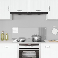 Schienale Cucina Grigio Chiaro 110x40x0,6 cm Vetro Temperato di