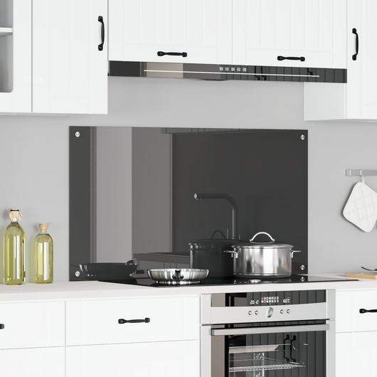 Schienale da cucina  grigio scuro 110x60x0,6 cm in vetro temperato