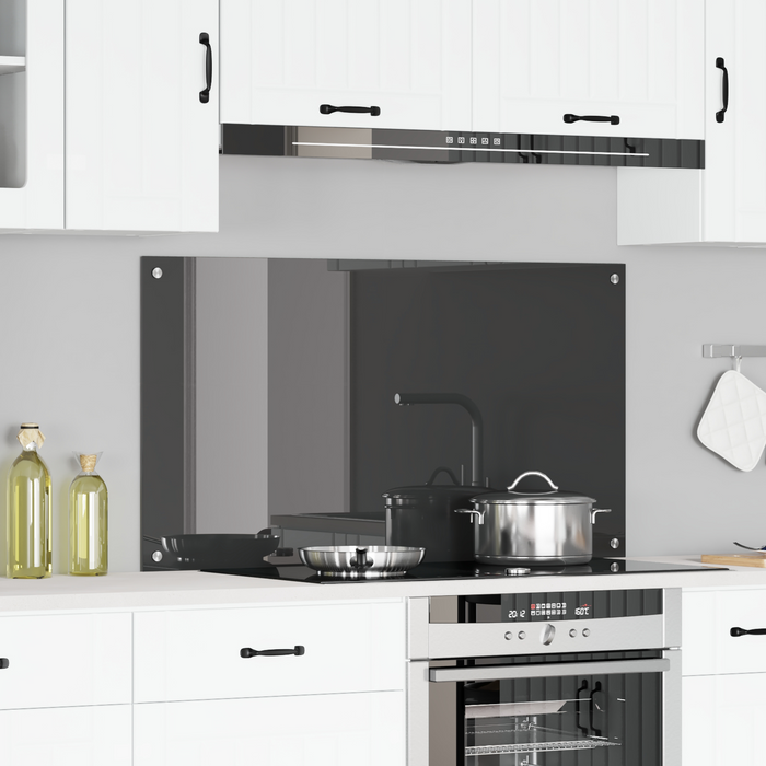 Schienale da cucina  grigio scuro 110x60x0,6 cm in vetro temperato