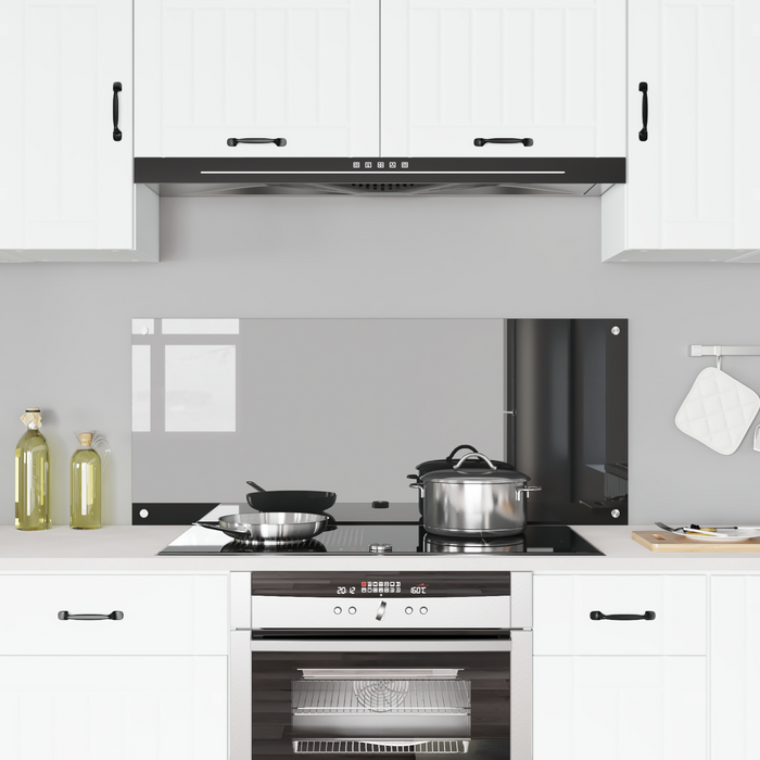 Schienale da Cucina Grigio Scuro 120x50x0,6 cm in Vetro Temperato -