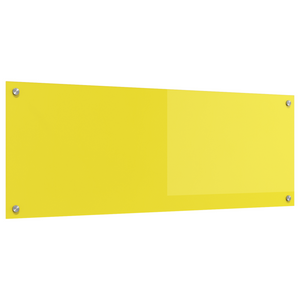 Schienale da Cucina Giallo 110x40x0,6 cm Vetro Temperato
