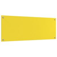 Schienale da Cucina Giallo 110x40x0,6 cm Vetro Temperato