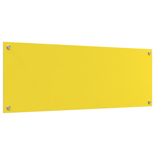 Schienale da Cucina Giallo 110x40x0,6 cm Vetro Temperato