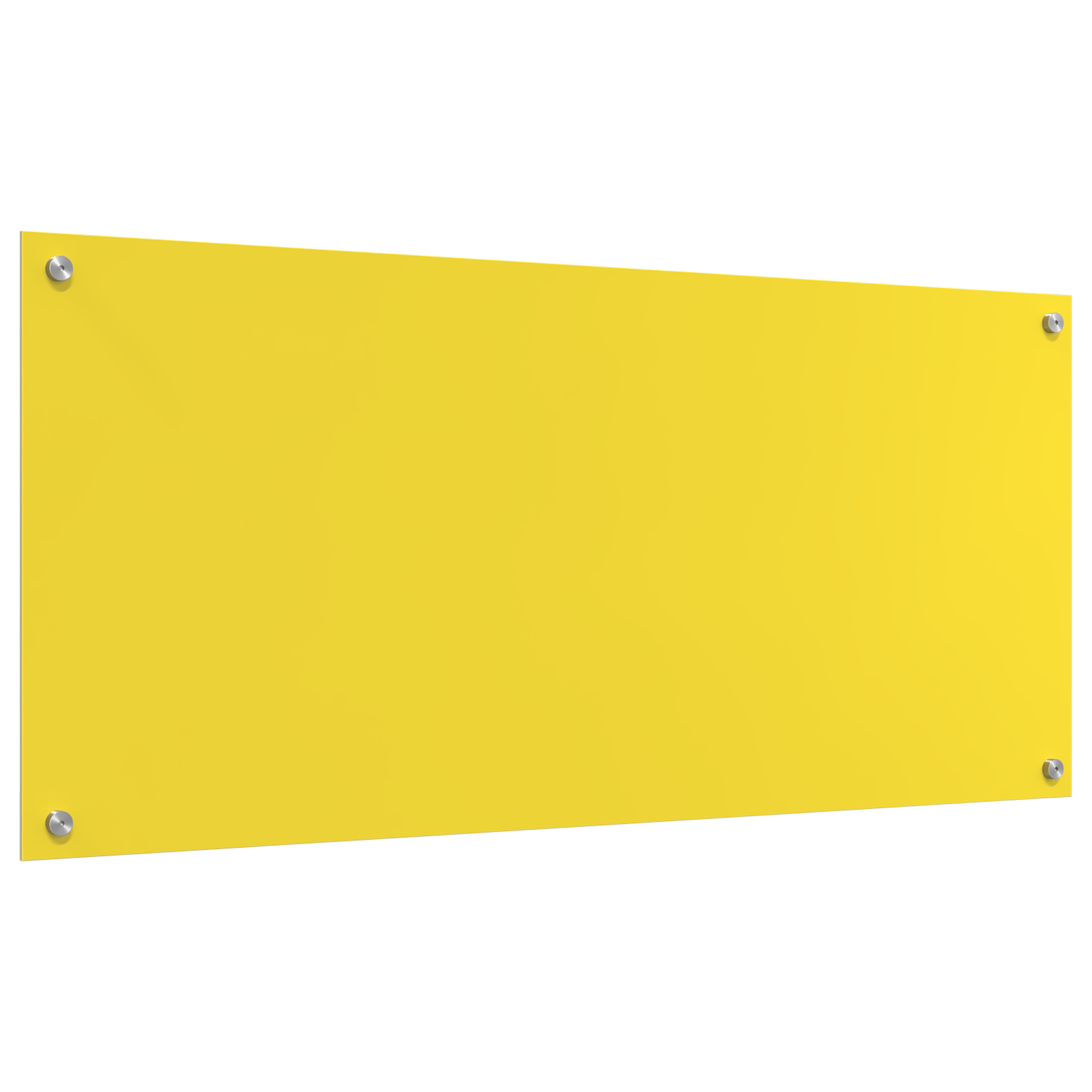 Schienale da Cucina Giallo 110x50x0,6 cm in Vetro Temperato