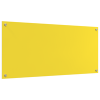 Schienale da Cucina Giallo 110x50x0,6 cm in Vetro Temperato