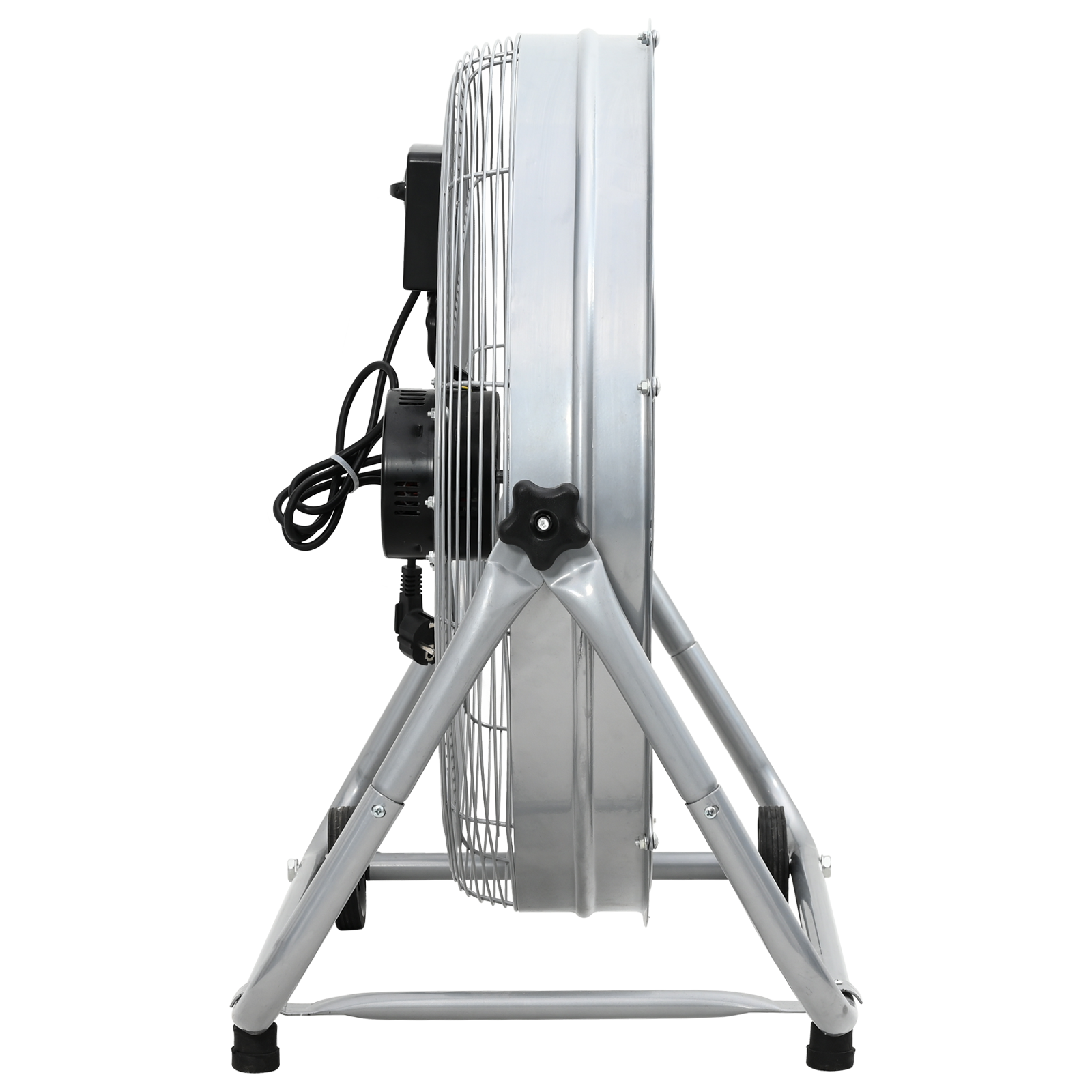 Ventilatore a tamburo  con ruote 3 velocità Argento ?64 cm