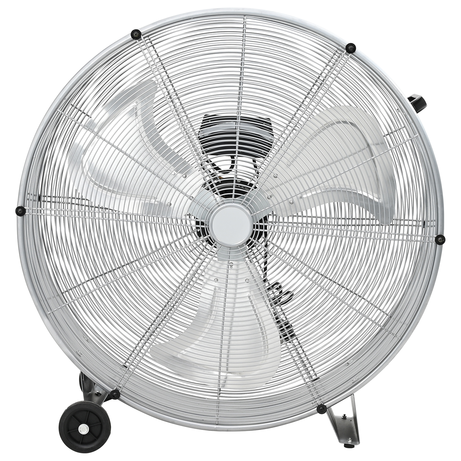 Ventilatore a tamburo  con ruote, 3 velocità, argento, ?77 cm