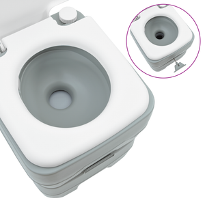 Toilet da Campeggio corpo grigio+coperchio bianco