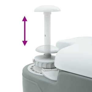 Toilet da Campeggio corpo grigio+coperchio bianco