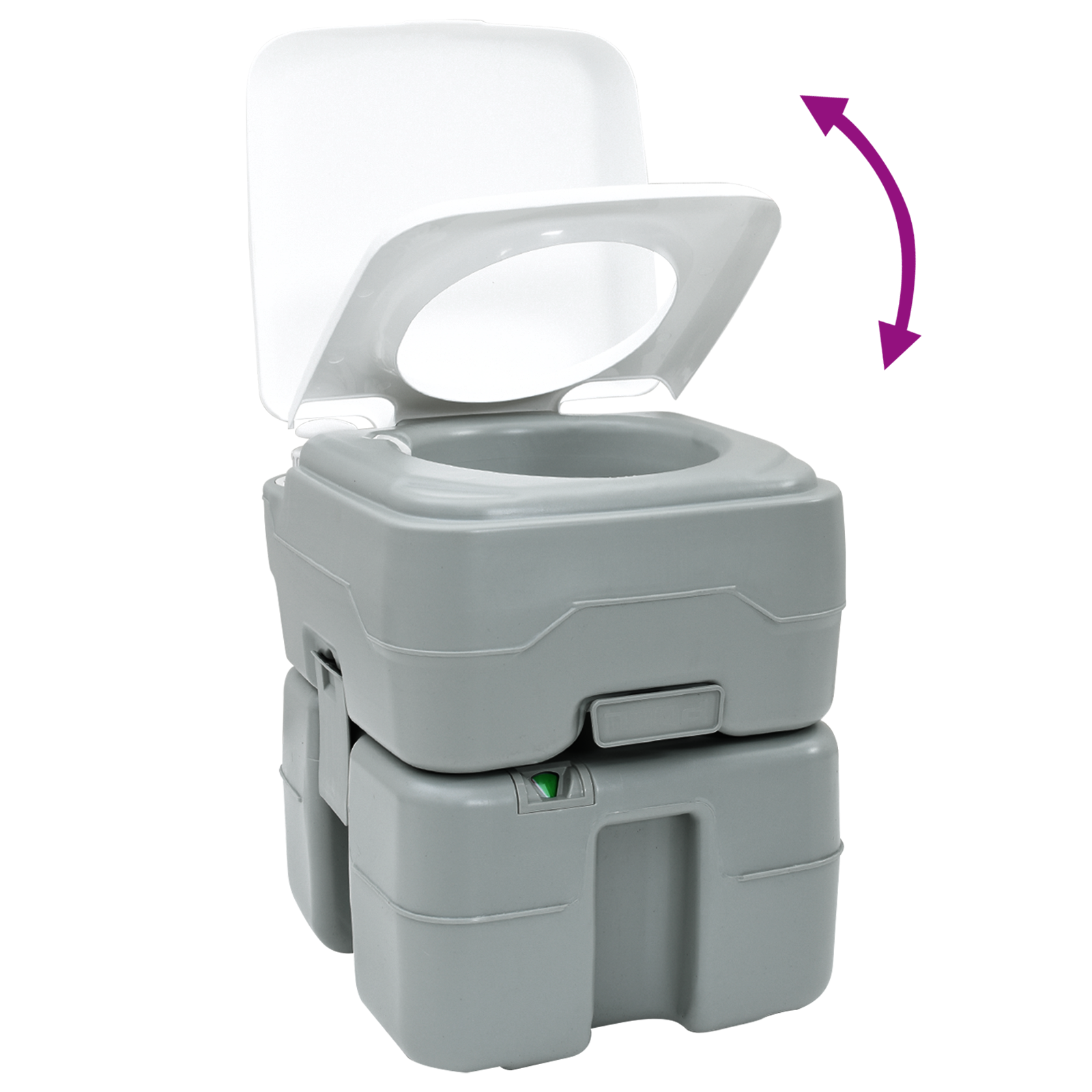 Toilet da Campeggio corpo grigio+coperchio bianco