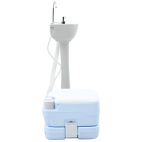 Toiletta da Campeggio corpo blu chiaro + coperchio bianco