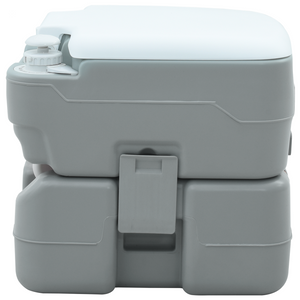 Toilette da Campeggio Portatile Grigio 10L Acqua Fresca 20L Serbatoio di Scarico