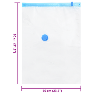 Sacchi di Stoccaggio Sottovuoto 5 Pezzi 80x60 cm