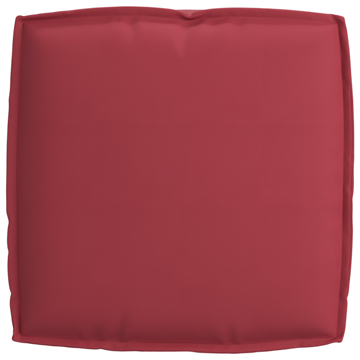 Cuscino per Pallet Rosso Vino 50x50x12 cm Tessuto Oxford