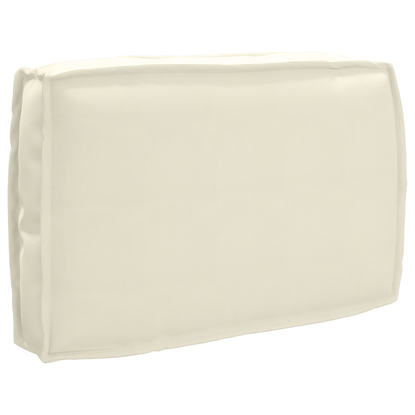 Cuscino per schienale Crema 60x40x12 cm Tessuto Oxford