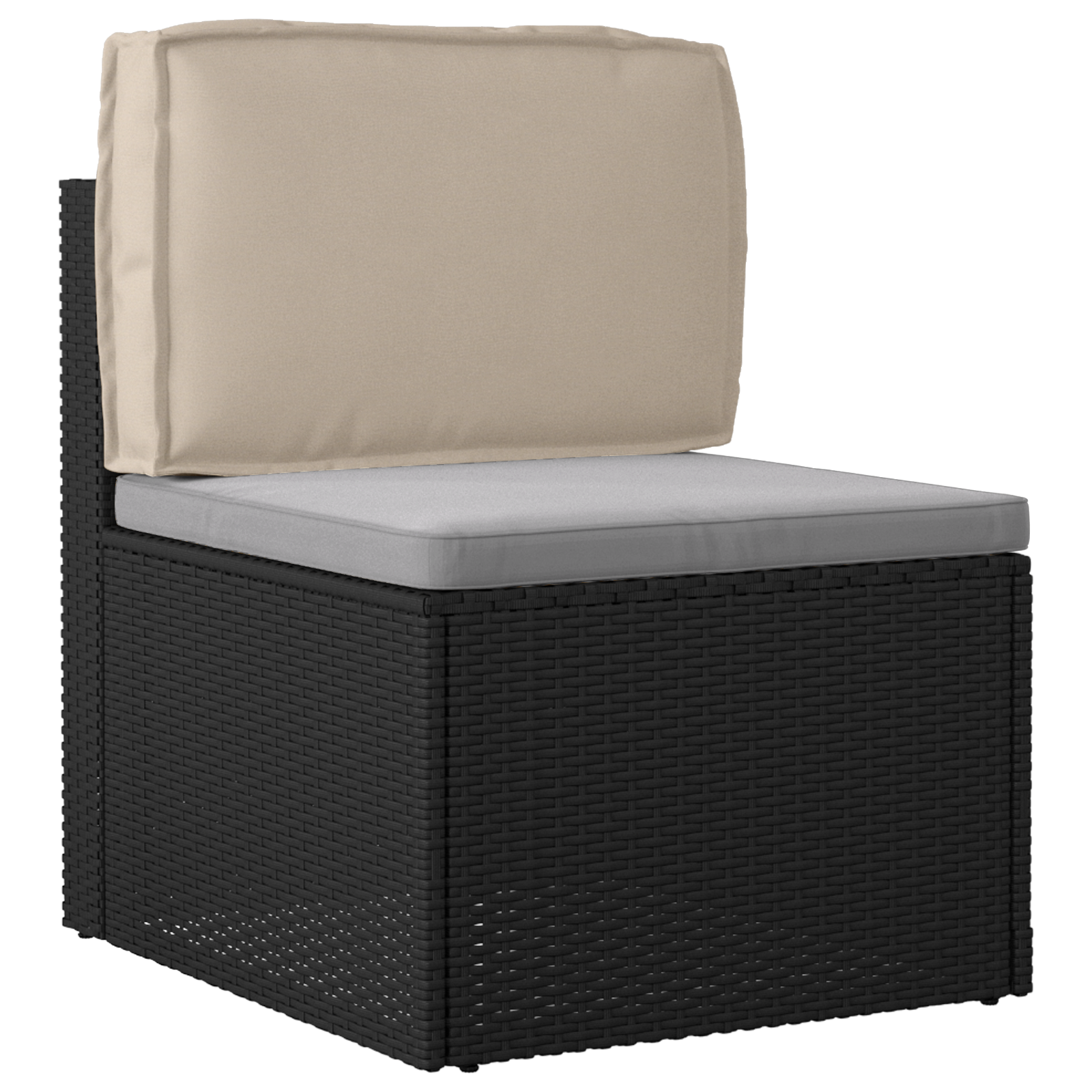 Cuscino per pallet con schienale Tortora 60x40x12 cm in tessuto Oxford