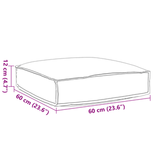 Cuscino per pallet per seduta Antracite 60x60x12 cm in tessuto Oxford