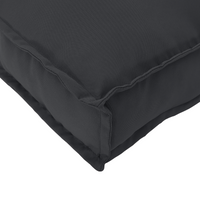 Cuscino per Pallet Nero 60x60x12 cm Tessuto Oxford
