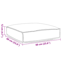 Cuscino per Pallet Nero 60x60x12 cm Tessuto Oxford