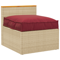 Cuscino per pallet  per seduta Rosso vino 70x70x12 cm Tessuto Oxford